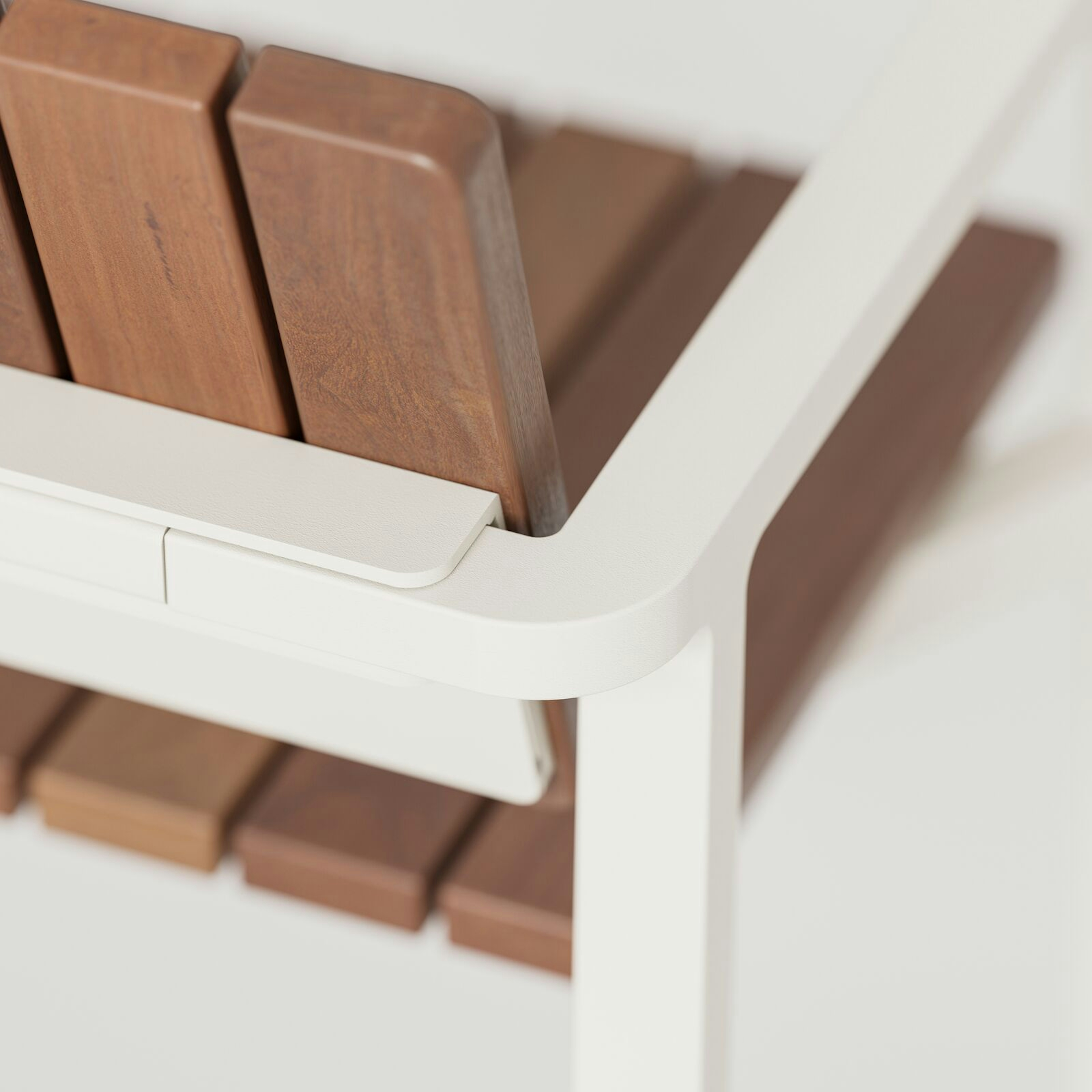 Float Bench: Alabaster Texture + FSC® Cumaru