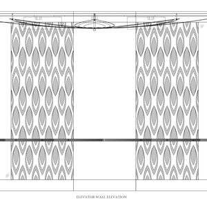 Custom Elevator Interior engineering sketch