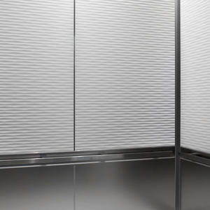 LEVELe-106 Elevator Interior with main panels in Bonded Quartz, White