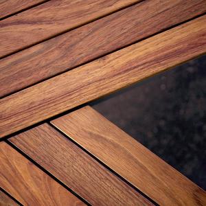Detail of FSC® 100% Jatoba hardwood slats