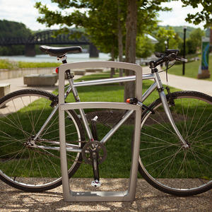 Cordia Bike Rack shown with Argento Texture powdercoat 