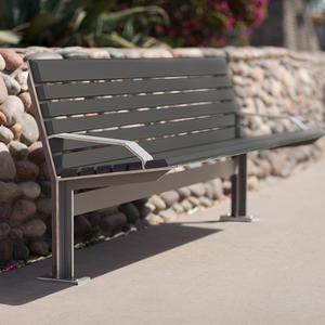 Knight Bench shown in 6 foot, backed configuration