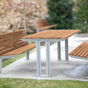  Knight Table Ensemble shown in backed configuration with Aluminum Texture powde