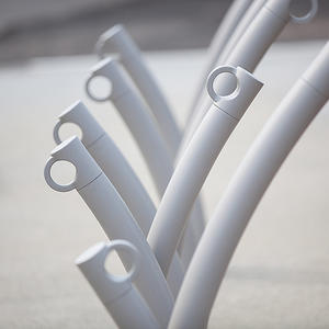 Bike Garden Bike Rack shown with Aluminum Texture powdercoat