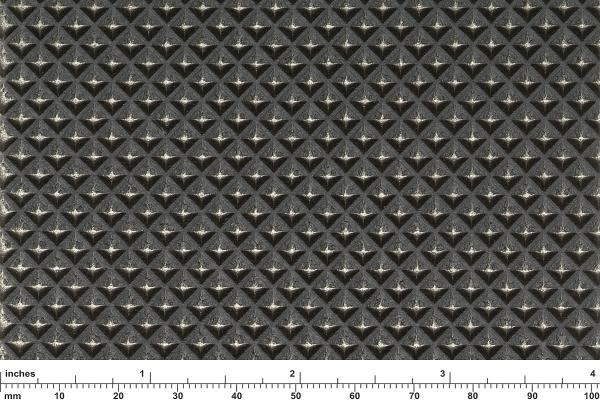 Bonded Nickel Silver shown in Dark patina with Vancouver pattern