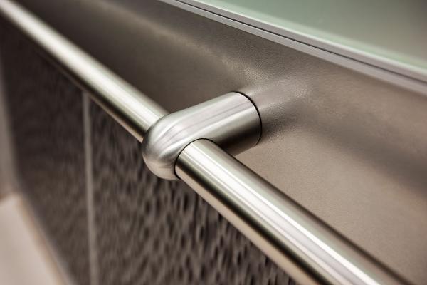 Compass Handrail in Satin Stainless Steel with Bullet standoff