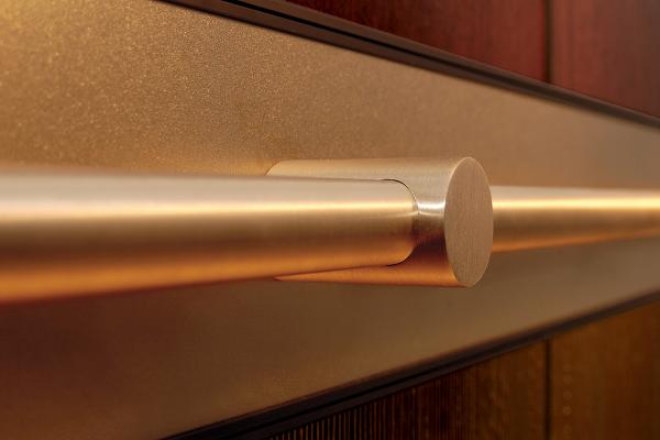 Compass Handrail in Satin Bronze with Cylinder standoff