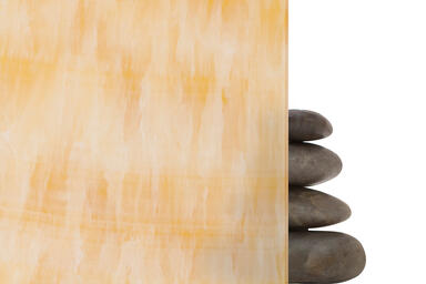 ViviStone Honey Onyx glass shown in View configuration with Standard finish