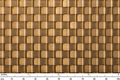Linq Woven Metal shown with Wave CrossLinq pattern in Brass