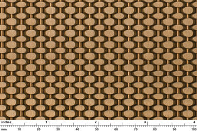 Linq Woven Metal shown with Sum CrossLinq pattern in Brass