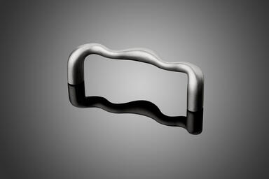 Cadence model DPC7552-04 cabinet pull shown in Satin Stainless Steel (US32D).