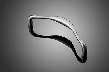 Cadence model DPC7553-06 cabinet pull shown in Satin Stainless Steel (US32D).