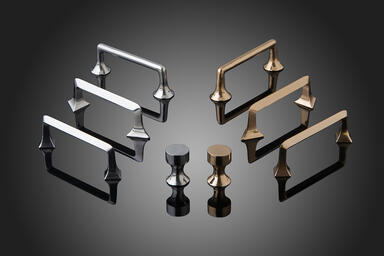 Sweep Series SWC1400-1700 cabinet pulls shown in Polished Stainless Steel (US32)