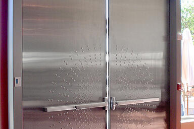 Stainless Steel Doors in Satin finish with Circle Impression pattern
