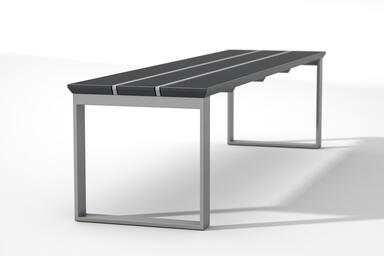 Apex Bench shown in standalone bench configuration with Ink Blue Texture powderc