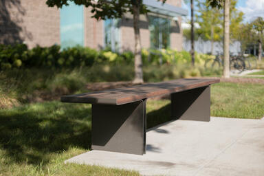 Flight Bench shown in 8 foot, backless configuration with Slate Texture