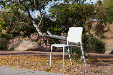 Avivo Chair shown with Cream Texture powdercoat