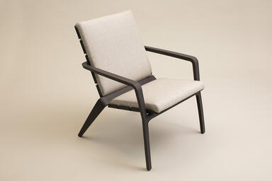 Vaya Textile Chair shown with Aubergine Texture powdercoated frame 