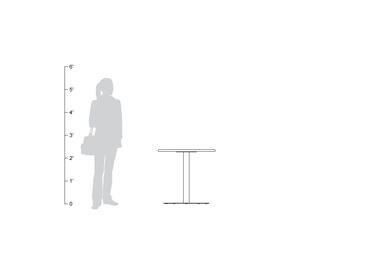Column Table, table height, shown to scale