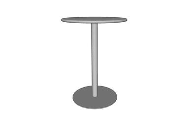Column Table, bar height, 30&quot; round table top, 24&quot; base