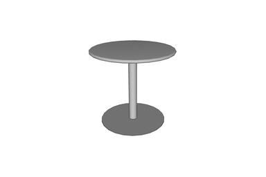 Column Table, table height, 30&quot; round table top, 24&quot; base
