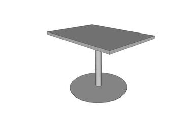 Column Table, table height, 30&quot; x 42&quot; rectangular table top, 30&quot; base
