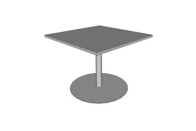 Column Table, table height, 36&quot; square table top, 30&quot; base