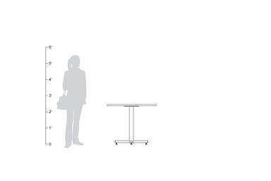 Cross Table, shown to scale