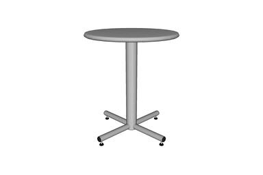 Cross Table, 24&quot; round table top, 24&quot; base