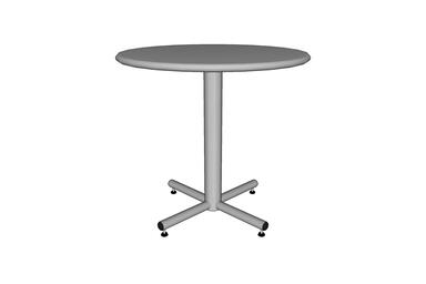 Cross Table, 30&quot; round table top, 24&quot; base