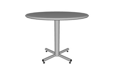 Cross Table, 36&quot; round table top, 24&quot; base