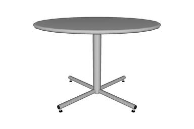 Cross Table, 42&quot; round table top, 36&quot; base