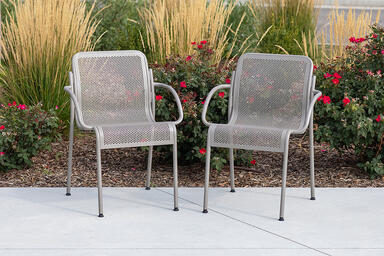 Vista Chairs with Argento Texture powdercoat
