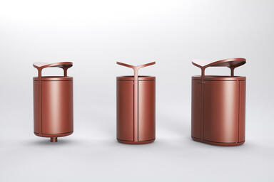 Tonyo Receptacles in multiple sizes and configurations; doors and bodies in Clay