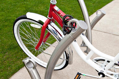 Bike Garden Bike Racks, surface mount, Satin finish