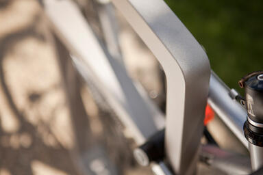 Cordia Bike Rack shown with Argento Texture powdercoat