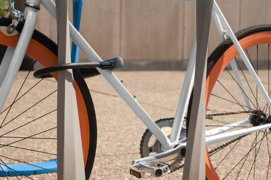  Twist Bike Rack shown with Aluminum Texture powdercoat
