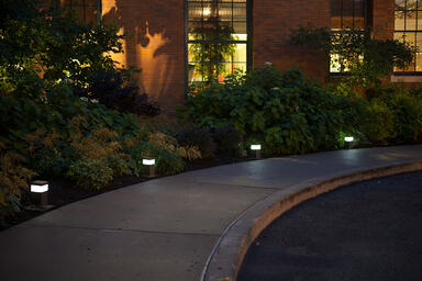 Rincon Pathway Bollards shown in Stainless Steel with Satin finish