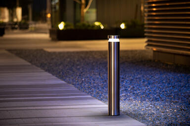 Helio Bollard, Series 600 in Stainless Steel with Satin finish