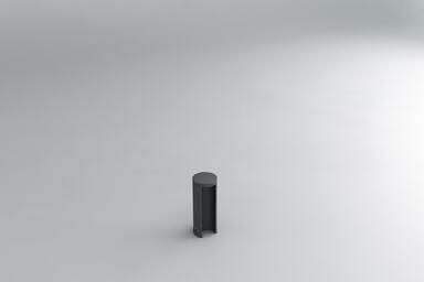 Radia Pathway Bollard with body and cove interior in Cool Grey Texture
