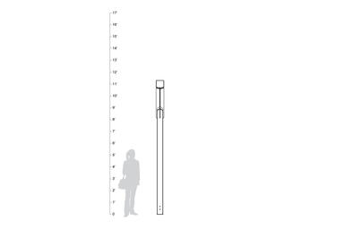 Knight Pedestrian Lighting, shown to scale.