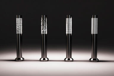 Light Column Bollards shown with 360 degree Strum, Scale, Stria and Sector