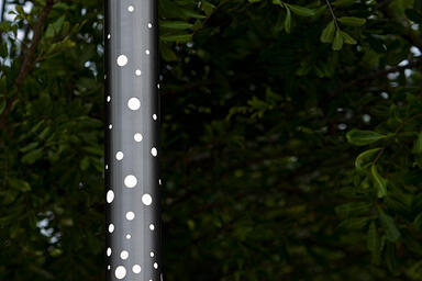 Light Column Pedestrian Lighting shown with 360 degree Bubbles shield