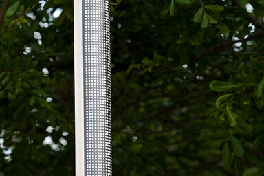 Light Column Pedestrian Lighting shown with 180 degree perforated shield