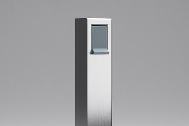 Tenza Charging Stations, 36&quot;, with Cool Grey Texture powdercoated garage door