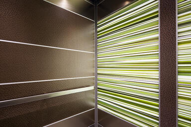 LEVELe-107 Elevator Interior with LightPlane panels in ViviSpectra Elements 