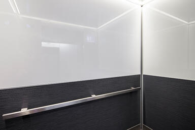LEVELe-104 Elevator Interior with customized panel layout, Capture panels 