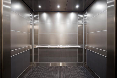 LEVELe-102 Elevator Interior with customized panel layout