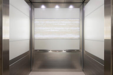 LEVELe-104 Elevator Interior with customized panel layout; Capture panels in Viv