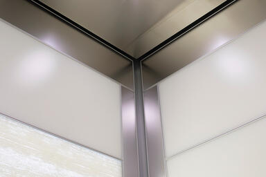 LEVELe-104 Elevator Interior with customized panel layout; Capture panels in Viv